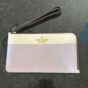 Kate Spade Cream and Purple Clutch Wristlet